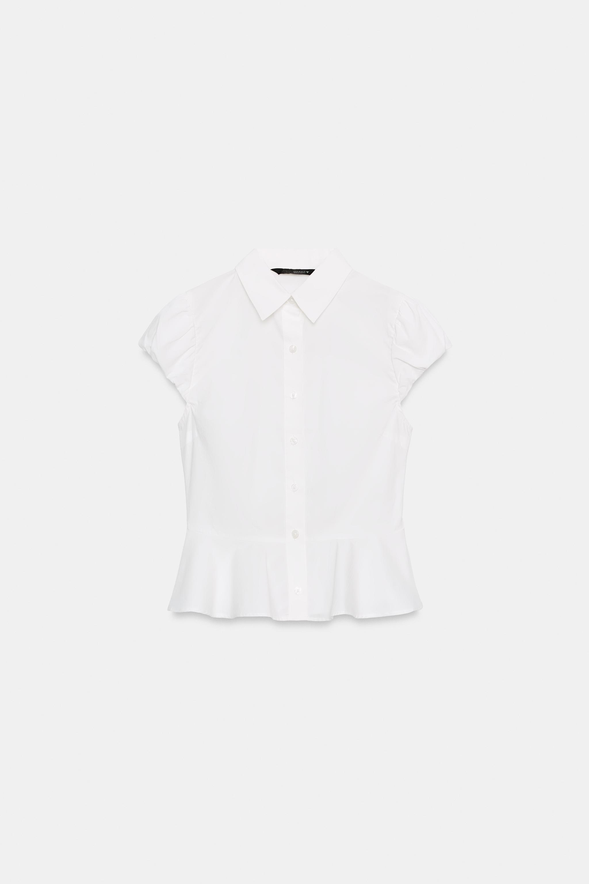CHEMISE PEPLUM UNIE